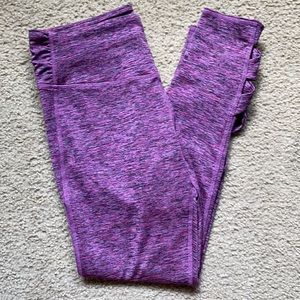 Pink/purple leggings with a cute design